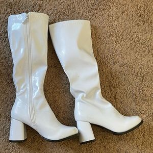 White gogo boots
